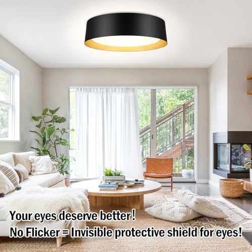 Image of BrightHome Flush Mount Ceiling Light, 16in Modern Ceiling Light 3 /4 /5000K