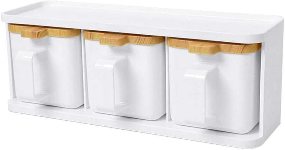 Spice Jar Seasoning Box Plastic Salt Pepper Kitchen Cumin Powder Storage Bottle Clear Transparent Rack Condiment Set Tools