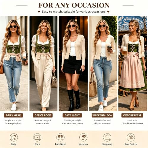 Prendas de punto elegantes para mujer tipo cárdigan corto 7