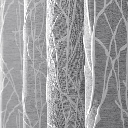 Dark Gray Curtains 63 Inch Length for Bedroom 2 Panels