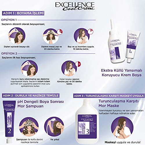 L’Oréal Paris Excellence Cool Creme 7.11 Ekstra Küllü Kumral 2'li Set