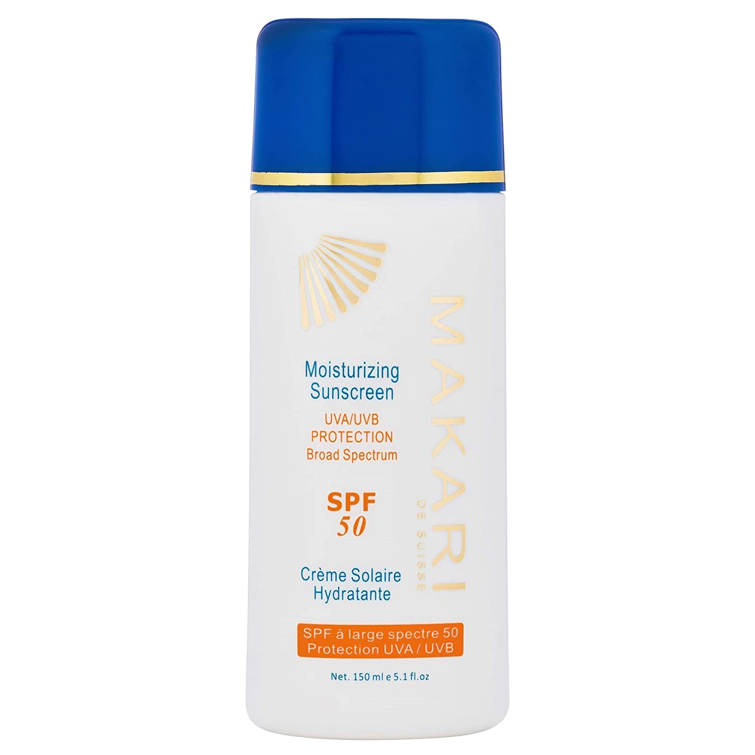 Makari Moisturizing Sunscreen SPF 50 (5.1 fl oz) Broad Spectrum UVA & UVB Sunblock