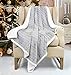 Produktbild Catalonia Sherpa Decke Flauschige Kuscheldecke, Superweiche warme Fleece Sofadecke für Sofa TV Bett, umschaltbar, 127x152cm, Grau