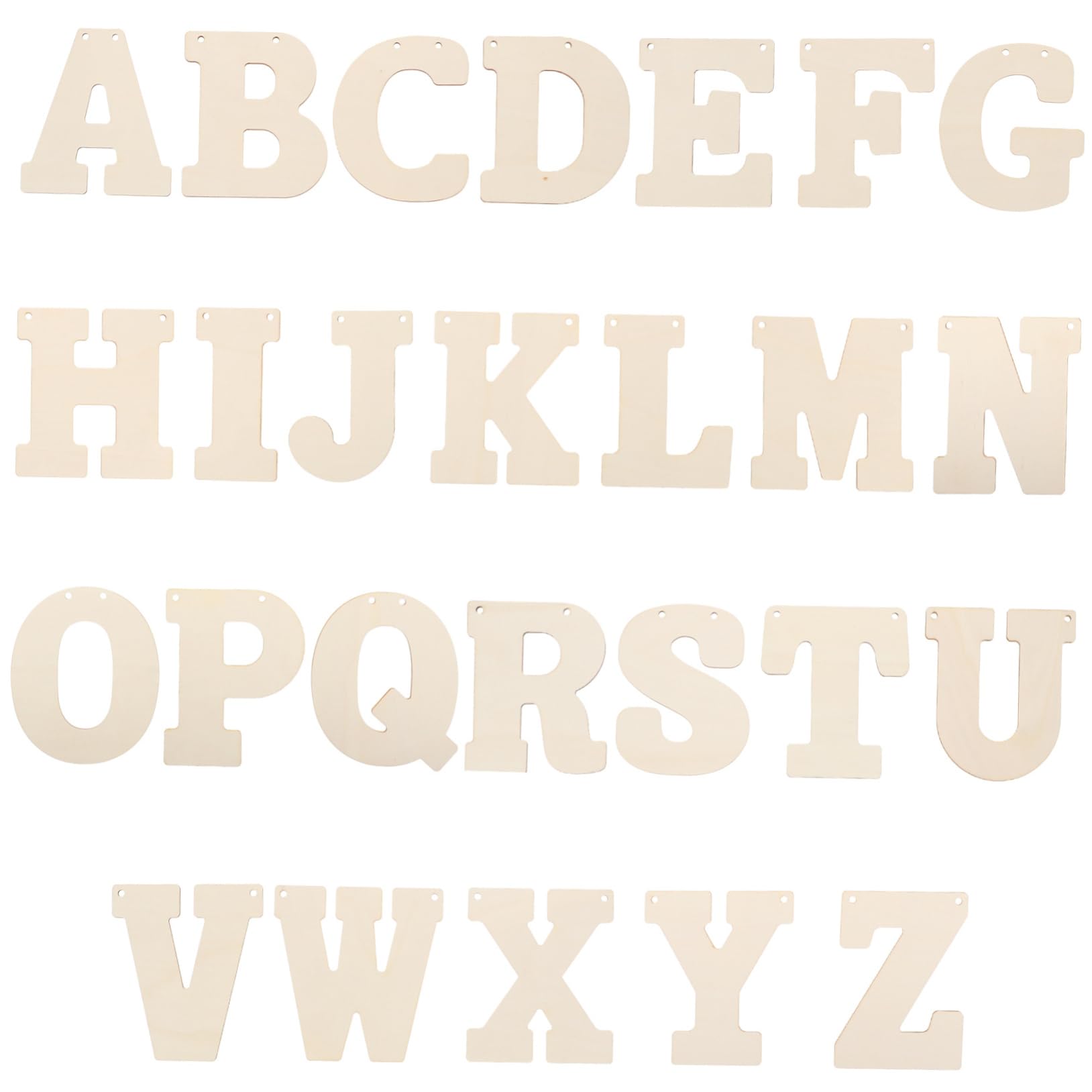 Lettres en bois peintes à la main : 66 pièces créatives pour enfants