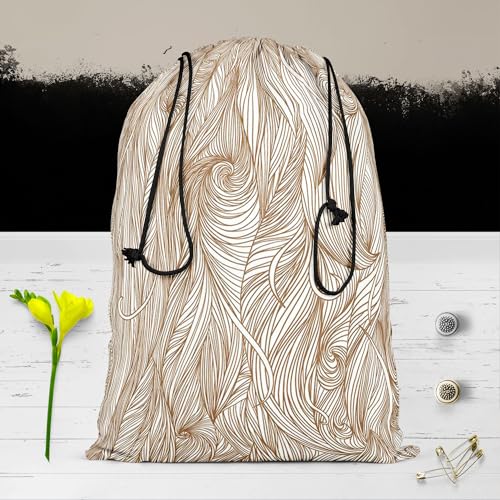 Image of ArtzFolio Background Waves D1 | Reusable Sack Bag | Bag for Gym, Storage, Vegetable & Travel