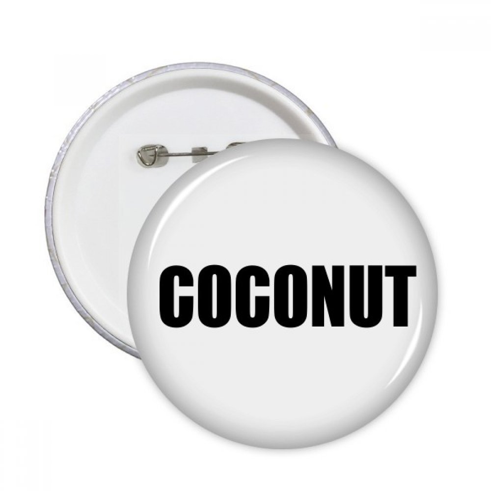 Badge Nom Ronde Pins Noix de Coco - Accessoire Mode Multicolore - 3