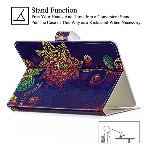 Universal 7.5-8.5 Inch Tablet Case, Artyond Multi-Angle Stand Flip Wallet Case With Cards Slots Magnetic Buckle Cover For Ipad Mini,Kindle,Android,Galaxy Tab & Other 7.5-8.5 Inch Tablet (Retro) #TOP2