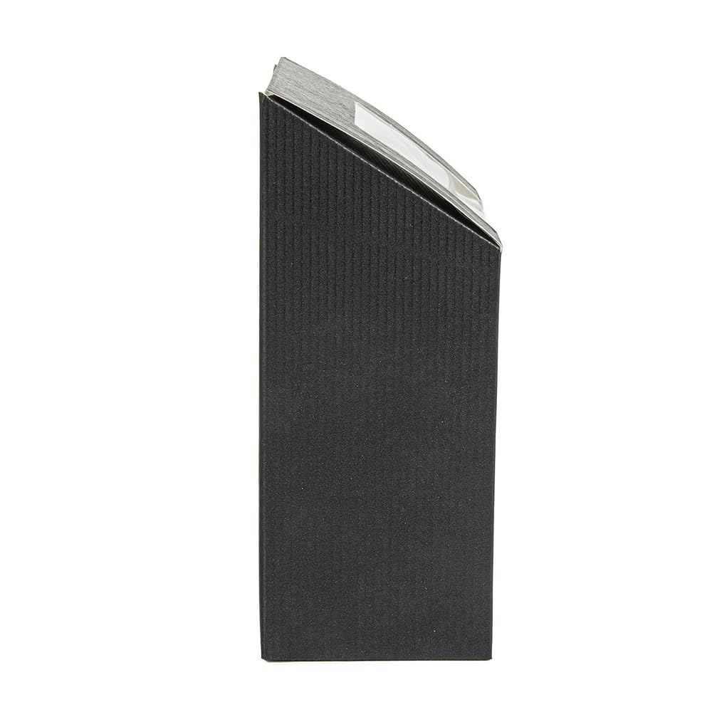 García de Pou - 100 Unidades - Cajas Para ''Tortilla'' Con Ventana 'Thepack' 230 G/M2 + Opp 9,2X5,1X9,2/12,5 Cm Negro Cartón Ondulado Nano-Micro