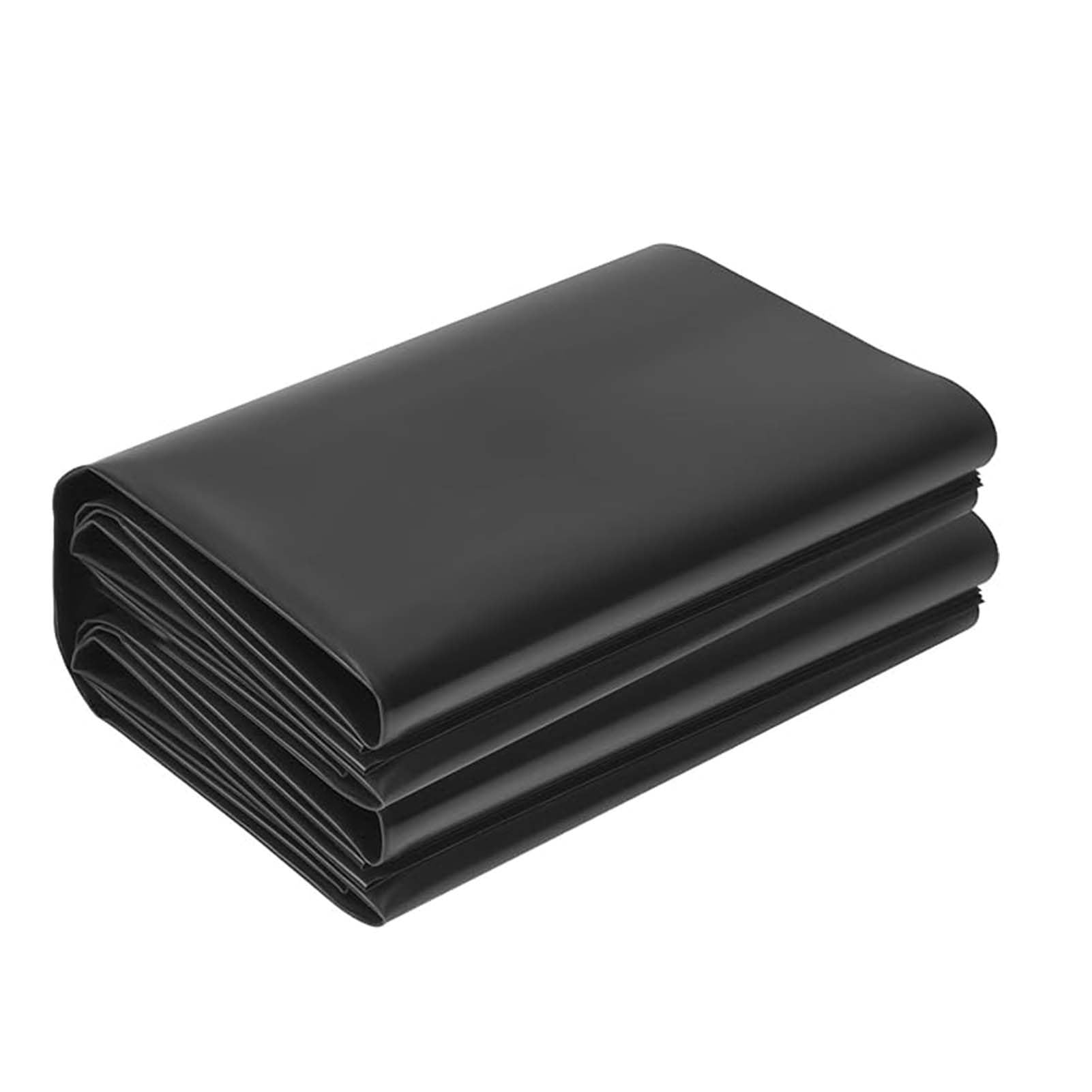 Whnoorher 2x3m 4x4m 4x8m 5x10m Heavy Duty Black HDPE Liner UV Resistant Flexible Geomembrane Foldable Sealing Film Damp for Outdoor Ponds, Garden Waterfall(3x10m(9.8x32.8ft))