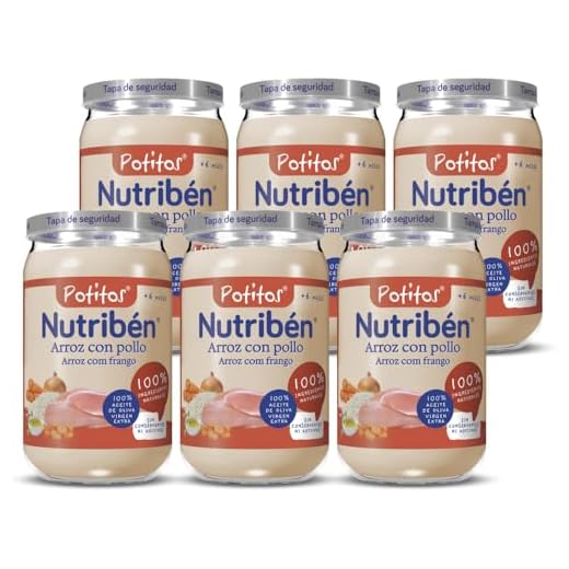 Nutribén Potitos De Pollo con Arroz Desde Los 6 Meses Pack de 6 x 235gr