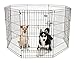 Petmate 55014 42Inch By 24Inch 8 Panels Exercise Pen With Step Through Door, Black