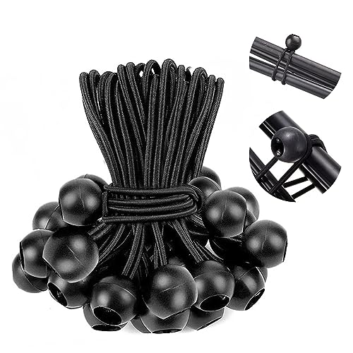 50 Pcs Bungee Cord with Balls, Heavy Duty Bungee Cords, Elastic Cord with Balls