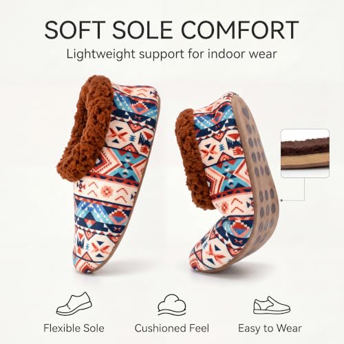 Image of The Metluks Womens Slippers Indoor Soft Sole Slipper Socks | Fuzzy sherpa lining, warm winter comfort, non slip grippers, flexible feel, washable, cozy home wear