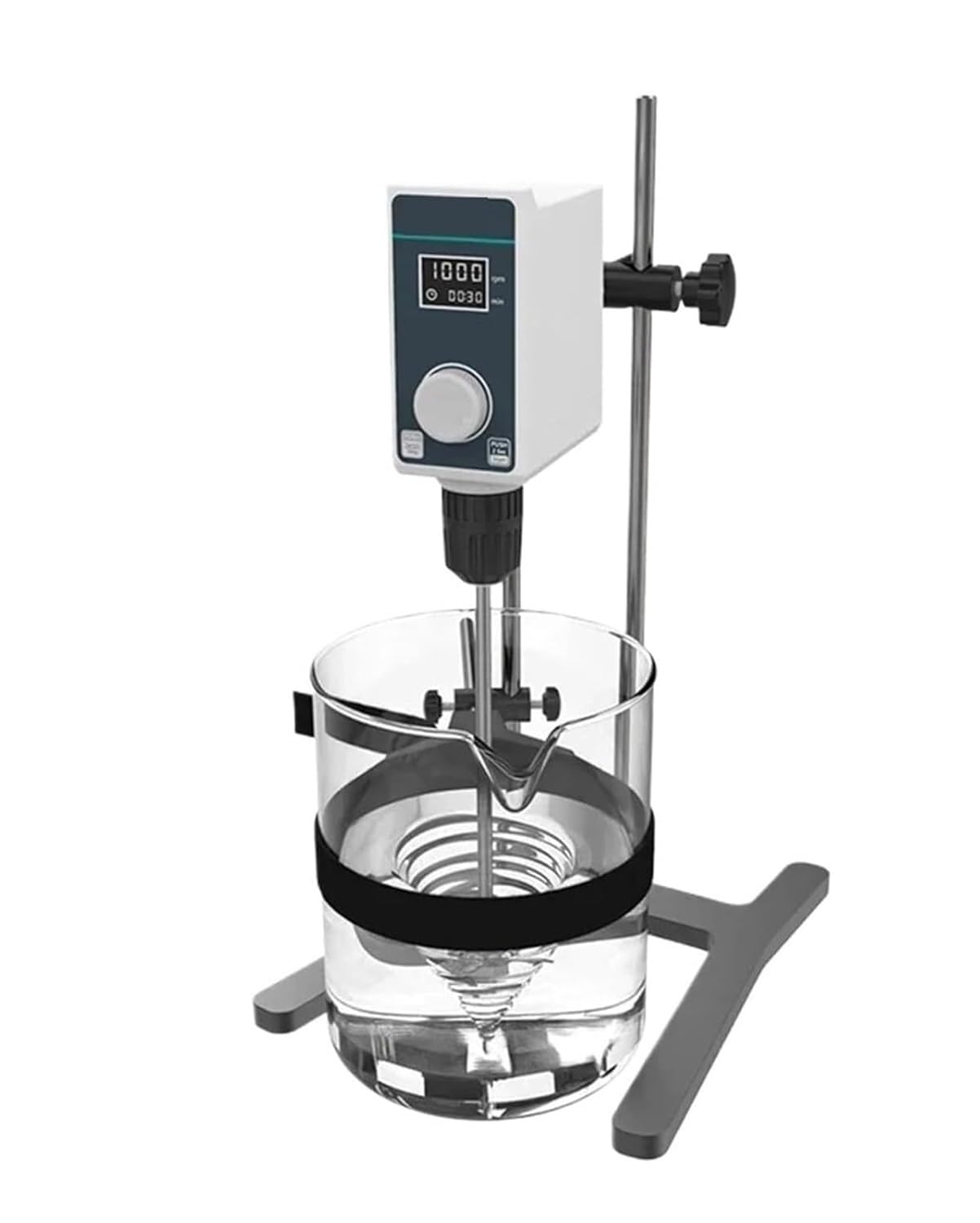 Homogenizing Machine, Ultrasonic Homogenizer Laboratory Mixer with Electric Stirrer and Adjustable Height Digital Display(OS30S)