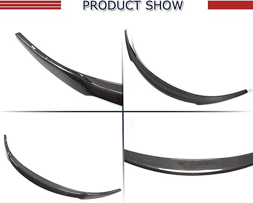 Miniatura 5 de Alerón de fibra de carbono para Tesla Modelo 3 Sedan 2016-2023 Piezas personalizadas Alerón de labio de tronco High Kick Rear Wing Spoiler Body Kits