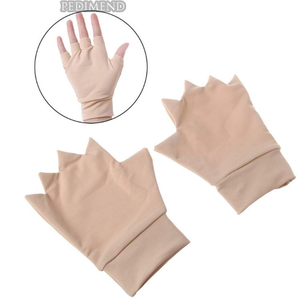 IMedic Guanti Per Artrite Per Donne E Uomini, 1 Paio Di Guanti A Compressione Rosa Per Alleviare Il Dolore Da Artrite, Guanti Senza Dita Per Donne E Uomini, Guanti Per Artrite Per - Foto 8