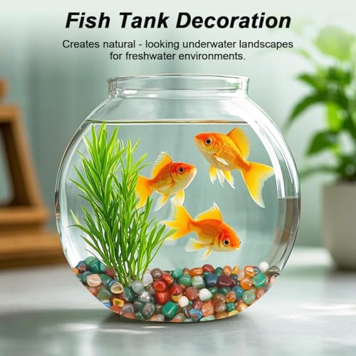 Image of Virekm Smooth Decorative River Pebbles for Aquarium & Garden Landscaping