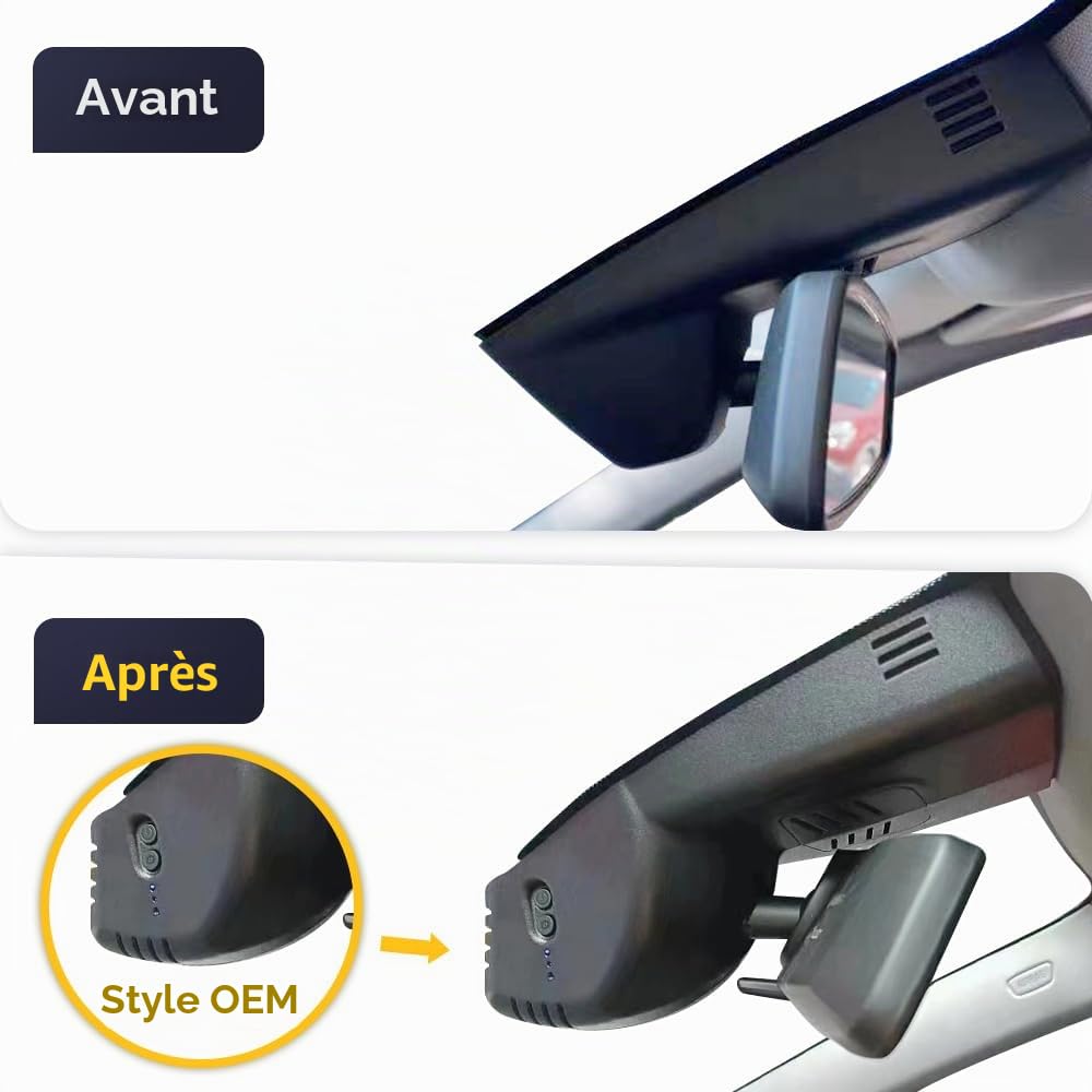 Fitcamx Dashcam 4K Compatible avec BMW 1 Series (F40 F20 F21)& 2 Series (G42 F22 F23)(HD2-6014), Caméra de Voiture OEM 2160P Video WiFi, G-Senseur, Enregistrement en Boucle, WDR, Plug&Play,Carte 64 Go