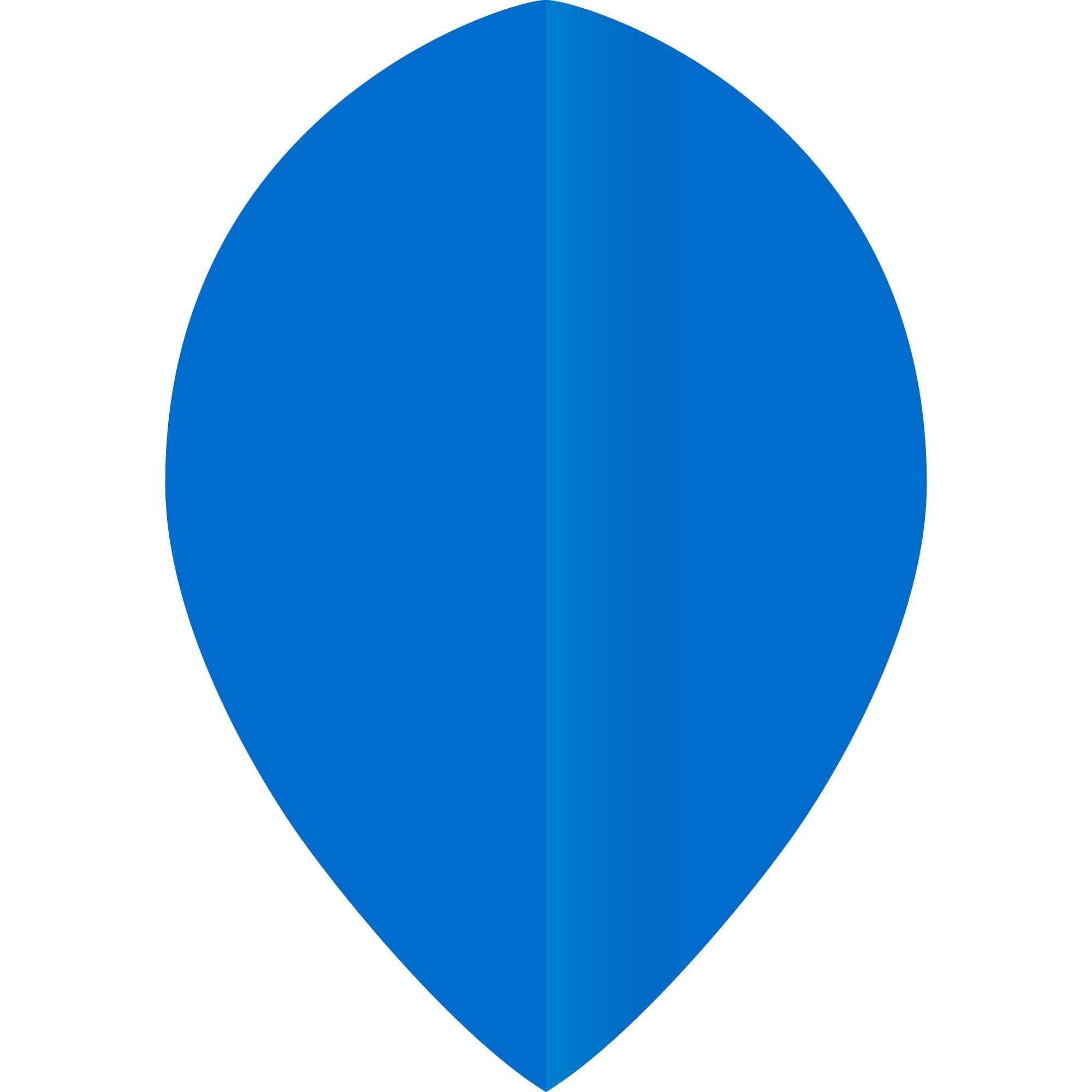 RUTHLESS RX Poly Plain Solid | 75 Micron | Pear Shape, Blue, 5 Sets of 3 Flights (5XF3659)