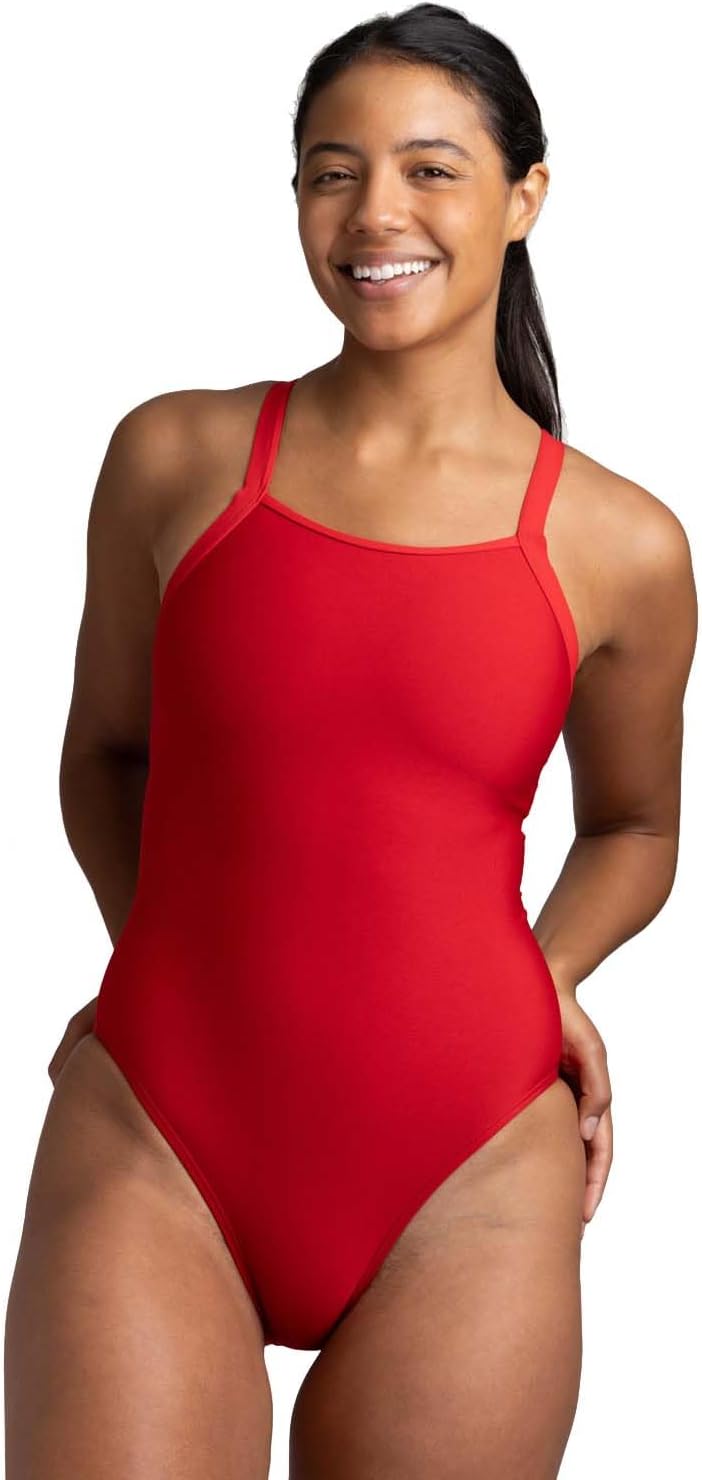 JOLYN Caroline Women's Athletic One Piece Swimsuit with Shelf Bra for Training, Sports and Fitness
