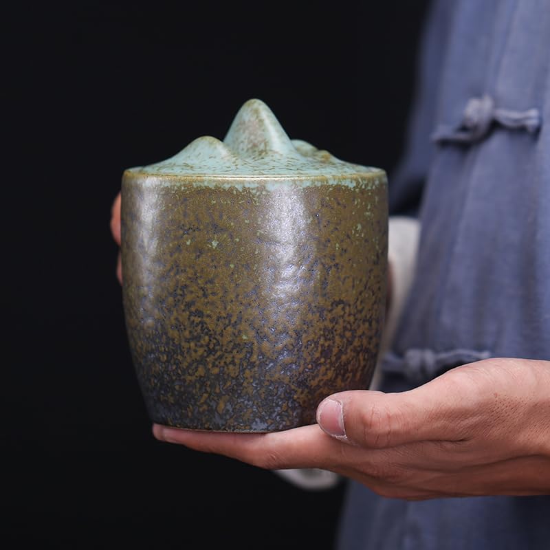 CMBSSTFC Słoik cukru Chińskie retro puszki na herbatę Puszki ceramiczne do użytku domowego Puszki do przechowywania w kuchni Puszki zamykane Puszki biurowe Puszki na ziarna kawy Pojemnik na herbatę