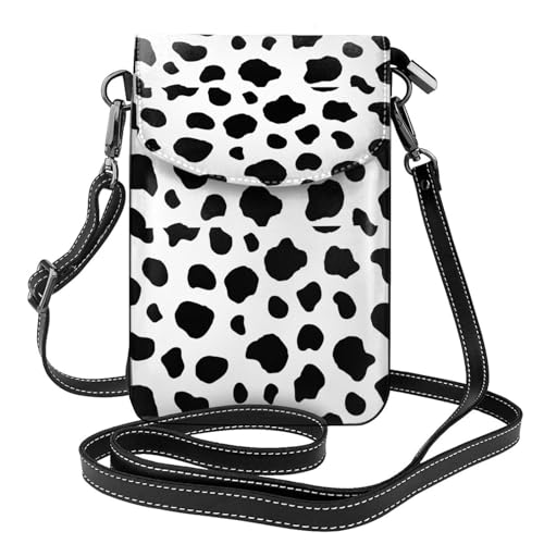 Portefeuille en cuir PU style vache : finitions soignées pour femmes