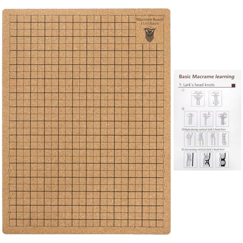 Tosnail 12 x 16 Inches Macrame Board Macram Tools Accessories Beading Mats Trays for Knotting Braiding Cording Threading Bracelet Jewelry Making