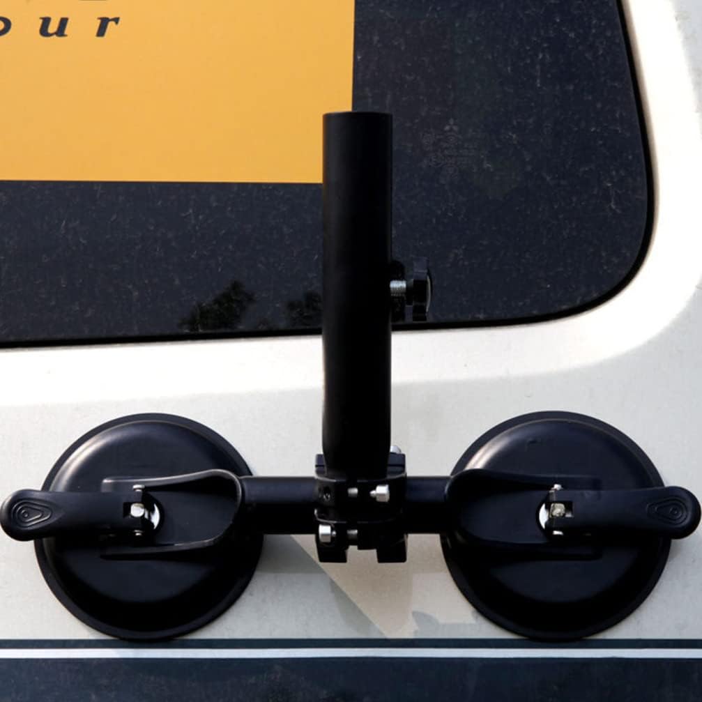 GANAZONO Magnetic Car Mount Car Flag Pole Mount Suction Cup Metal Flagpole Base Flagpole Holder Display Flag Display Flag for Vehicle Auto Flagpole Bracket Flag Pole Holder