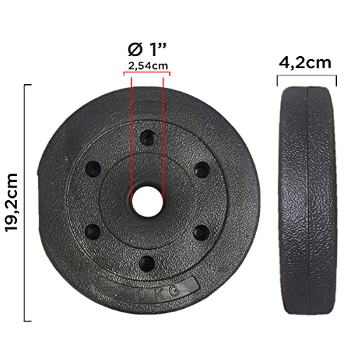 Kit Musculação 4 Anilhas 2 Kg Para Treino Funcional Fitness Peso Treino em Casa