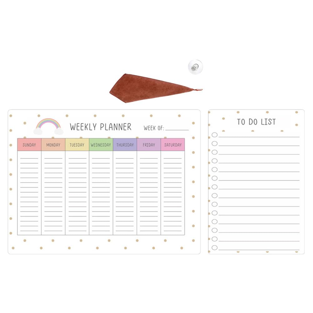 5 Set lavagnette cancellabili pianificatore settimanale planner giornaliero daily planner magneti vegetali magnete bacheca con messaggi chiari lavagna magnetica per parete stoffa DIYEAH