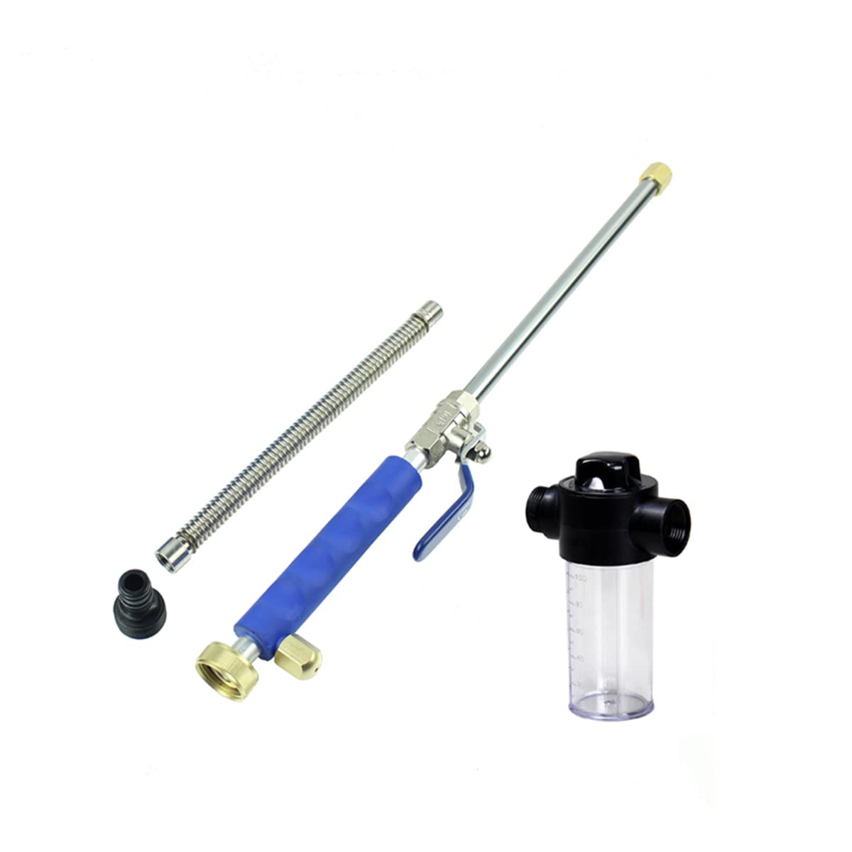 Aim Tools Pistolet de Nettoyeur Haute Pression avec 5 Buse de Pulvérisation, Pistolet de Lavage à Jet de Voiture avec Connecteur Rapide 1/4, 50cm Baguette et Coupleur M22 14mm