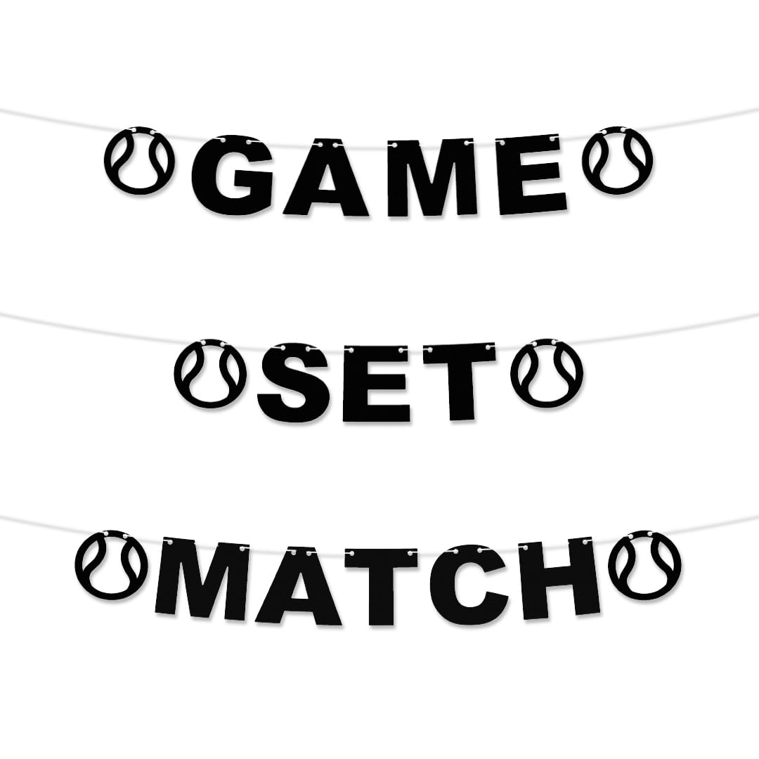 Game Set Match Tennis Customisable Recyclable Card Party Bunting