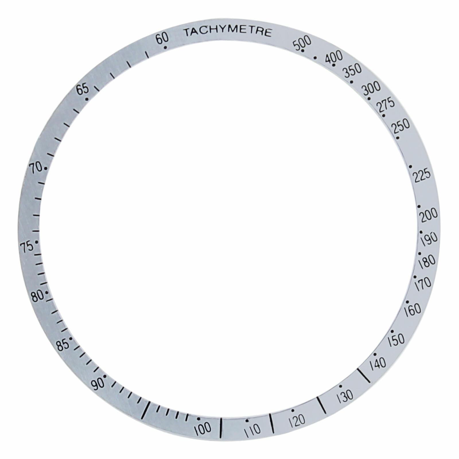 Ewatchparts Bezel Insert Compatible With Omega Speedmaster Tachymetre Reduced 3510.50 3810-50 Silver