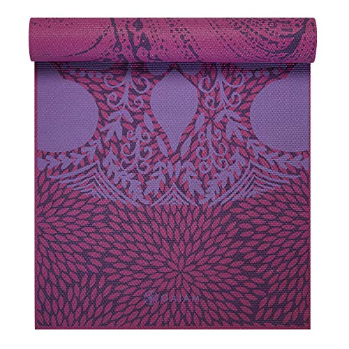 Image of Gaiam Yoga Mat - Premium 6mm Print Reversible Extra Thick Non Slip Exercise & Fitness Mat for All Types of Yoga, Pilates & Floor Workouts (68 inch x 24 inch x 6mm Thick)