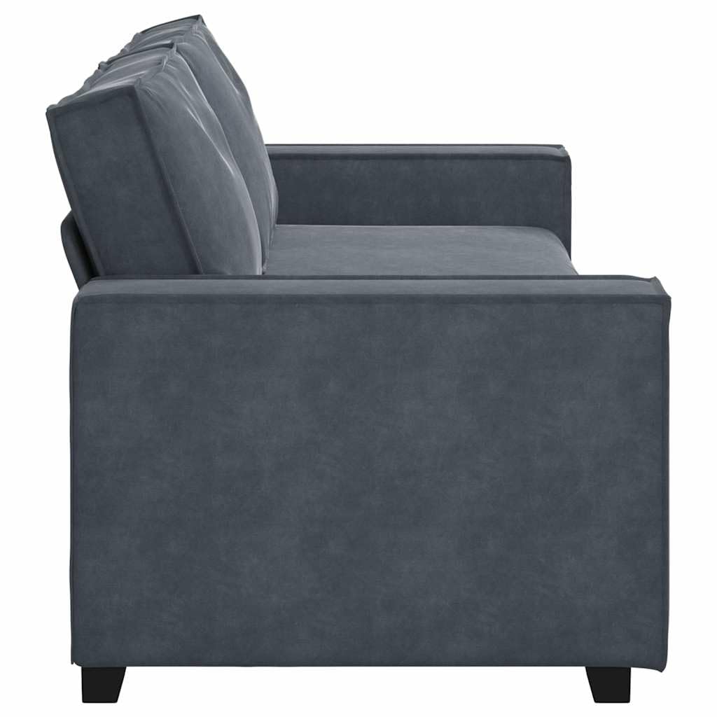 vidaXL 3-Sitzer-Sofa Dunkelgrau 220x78x84 cm Samt