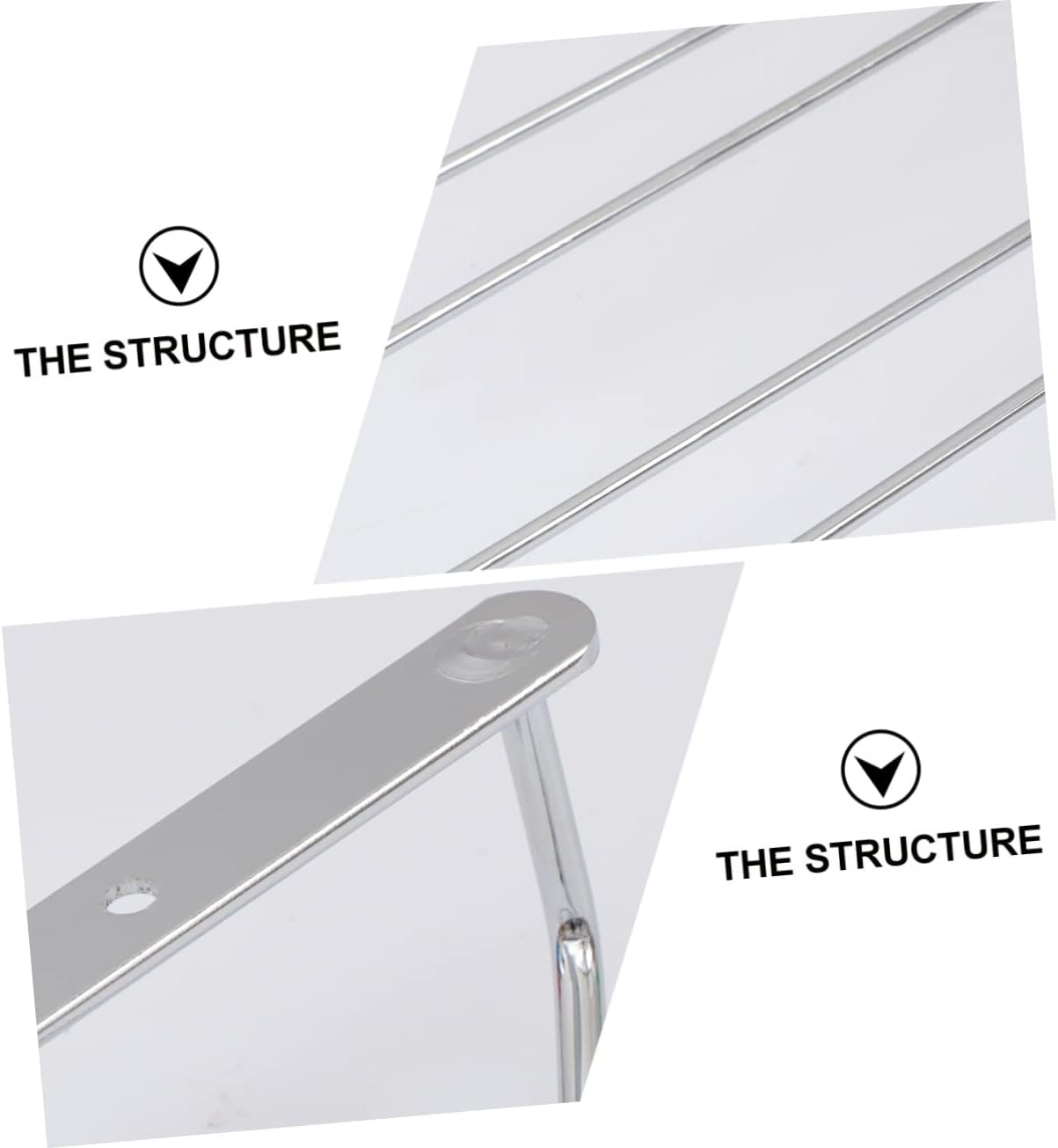 VALICLUD Multi Stainless Steel Wine Glass Holder Hanging Storage Rack for Kitchen Bar Space Saving Cup Organizer with Drainage Design Silver Wine Rack for Home and Restaurant