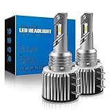 Miluqike H15 LED High Beam Lamp 15000LM 120W Canbus No Error Car Daytime Running Lights,IP68 Waterproof, Pack of 2