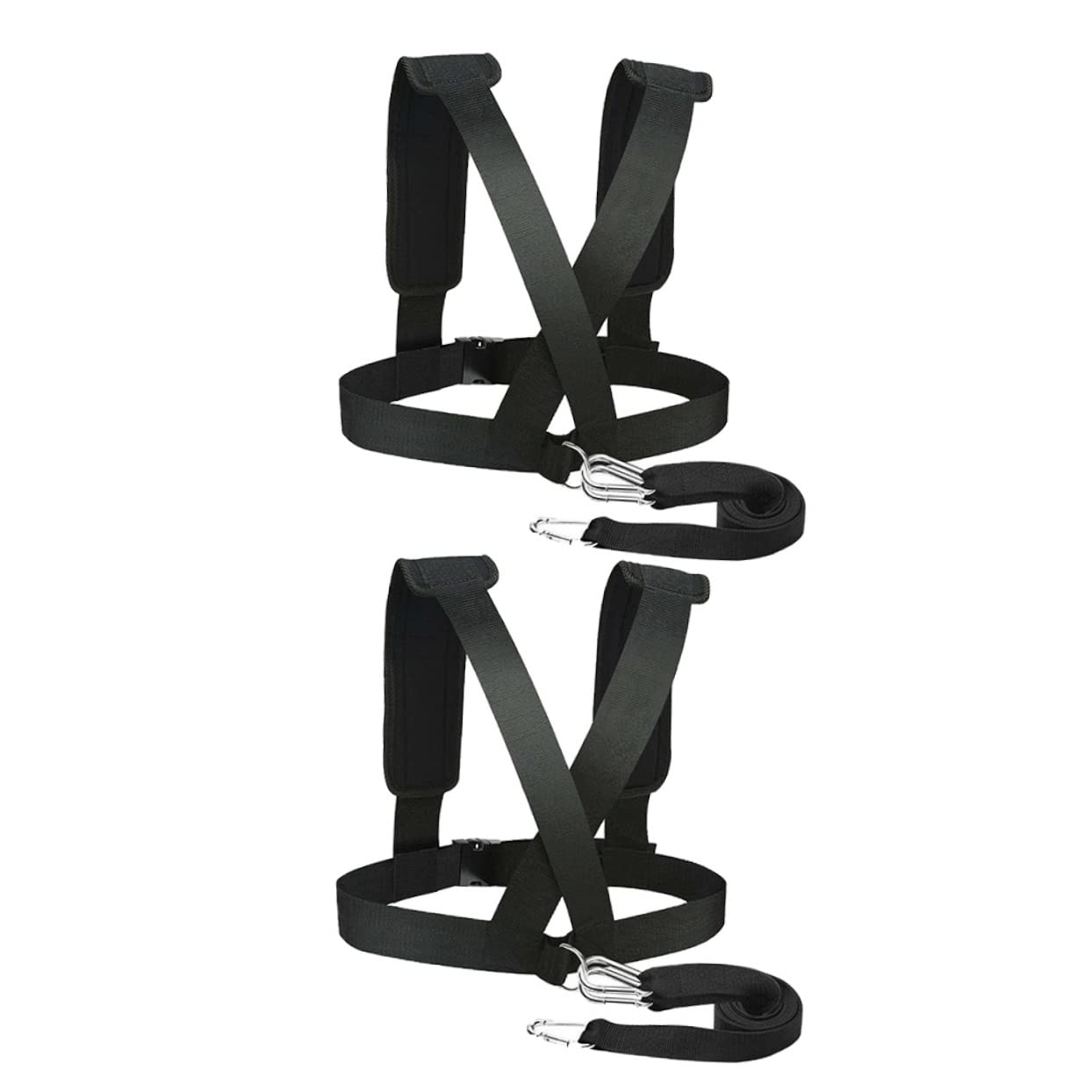 Cinturón de Entrenamiento Soporte de Peso, 2 Piezas Negro