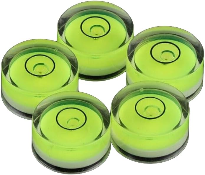Pack of 5 Mini Round Bullseye Spirit Level Bubbles 12mm Great for DIY Projects