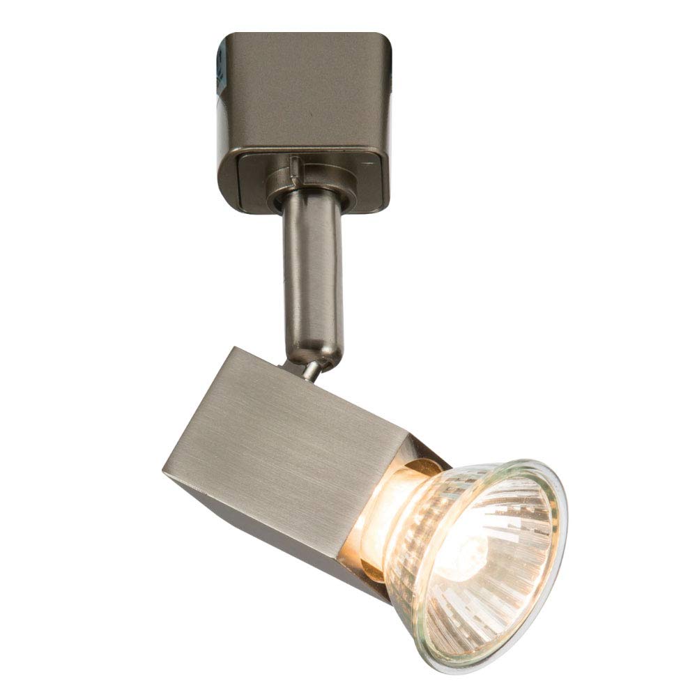 Plafonnier moderne GU10 orientable et réglable pour chambre à coucher, cuisine, salon - 220 V - Simple circuit - Sans ampoule - Chrome brossé