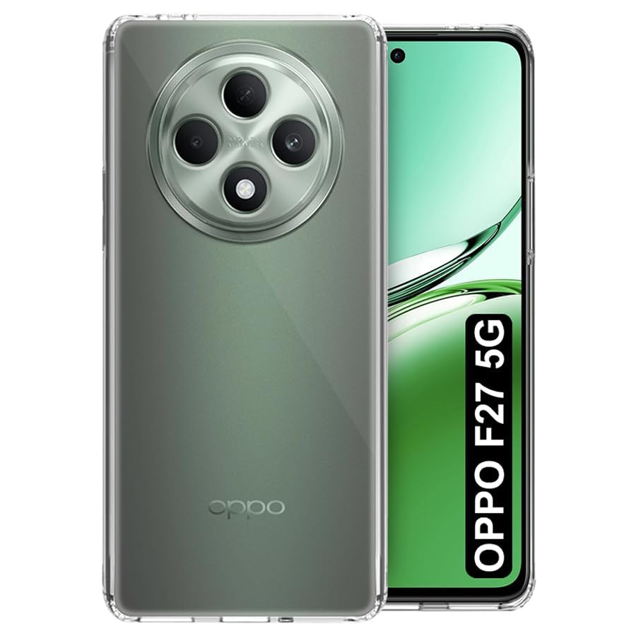 Image of Soft Rubber Back Cover Compatible Model for Oppo CPH2637 /Oppo F27 5G - Transparent