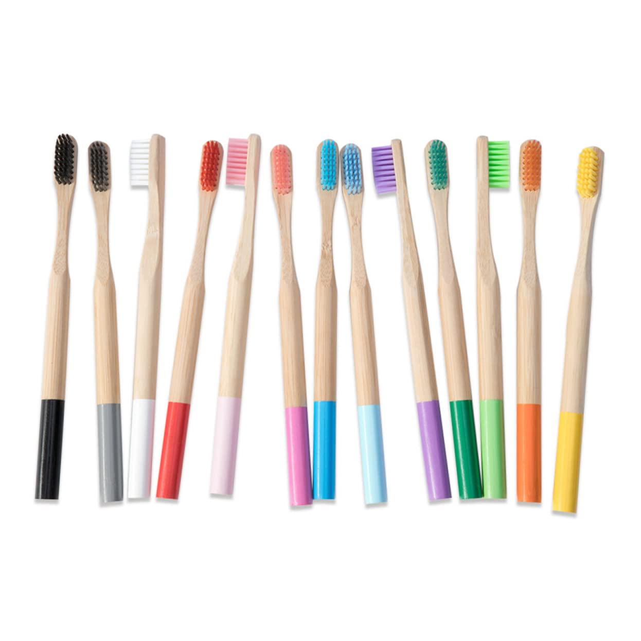 FRCOLOR 3 Set Spazzolino Viaggio Adulti Sensibile Eco Chiave Dente Adulto Ultra Morbido Scovolini Per Denti Spazzolini Denti Scovolini Dentali Bambù Arancia 4 Pezzi*3