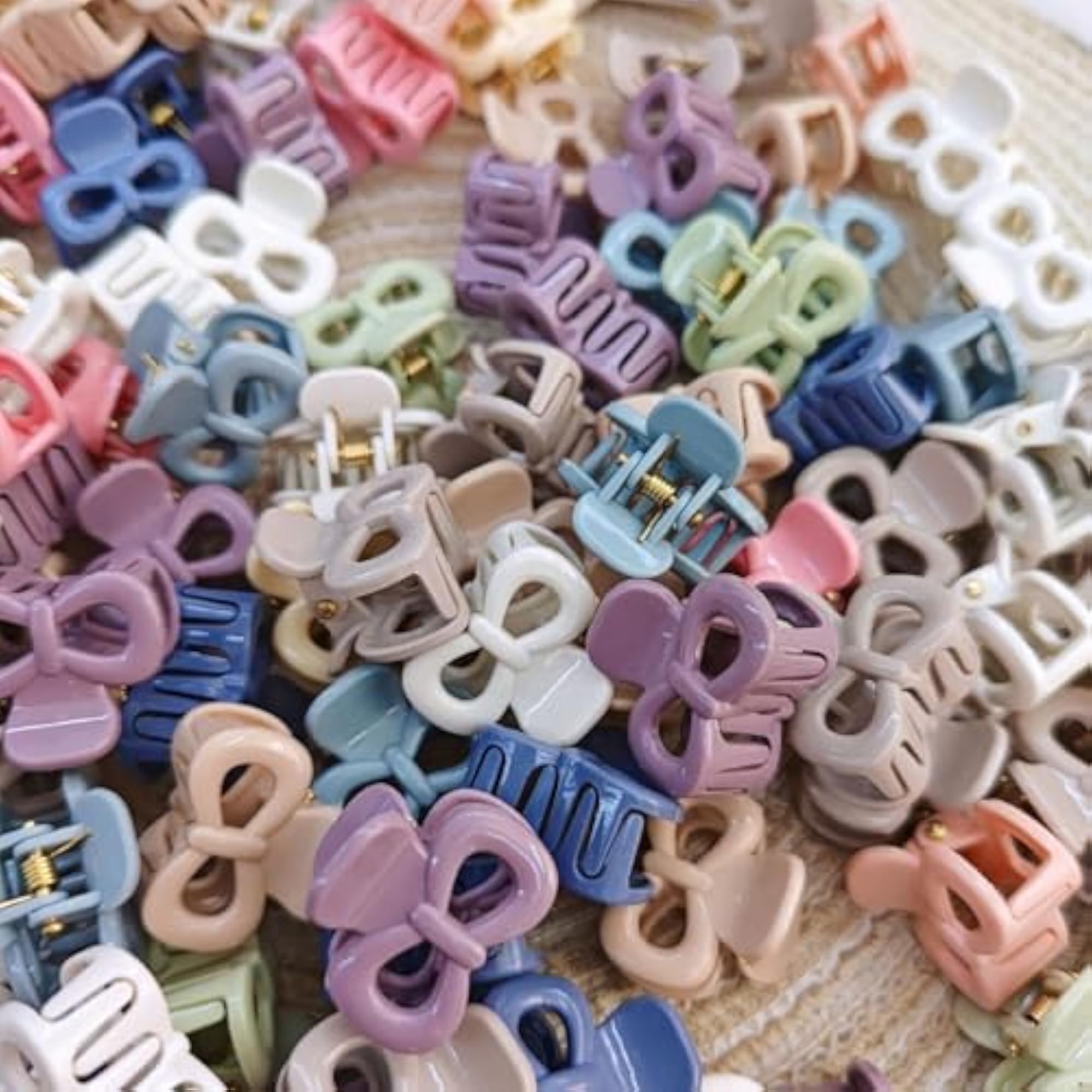 12 Pcs Mini Bow Hair Clips Set for Girls & Women