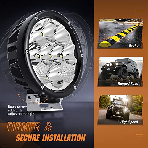 Nilight 5.7 Inch Round 50W Led Driving Light W/ 16Awg Dt Connector Wiring Harness 6500Lm Ip68 Spot Flood Combo Led Work Lights For Offroad Atv Utv Suv Motorcycle Truck Tractor Boat, 5 Years Warranty #TOP6