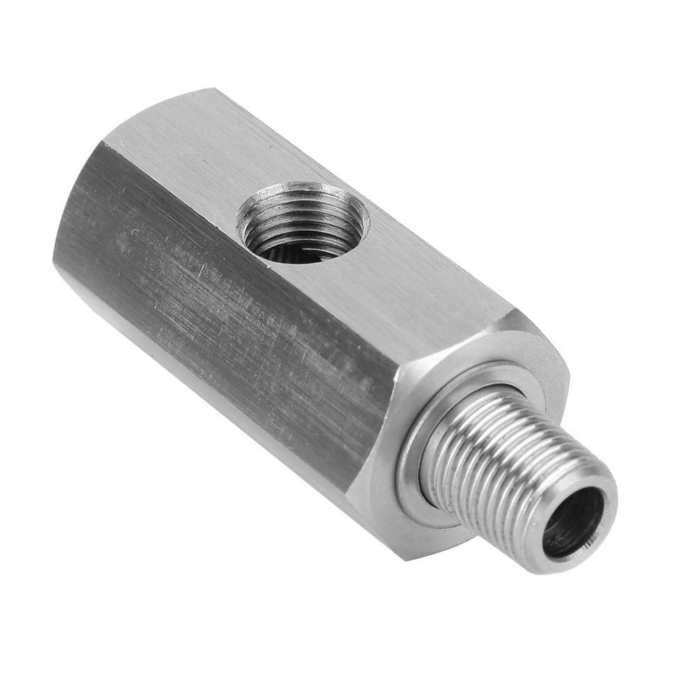 Adattatore sensore pressione olio, manometro pressione olio M10 Adattatore Tee a NPT Turbo in acciaio inossidabile