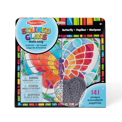 Melissa & Doug Stained Glass Made Easy Activity Kit: Butterfly - 140+ Stickers