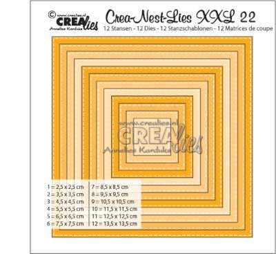 Crealies Crea-nest-dies XXL no. 22 Stanz Quadrat basis CLNest22XXL