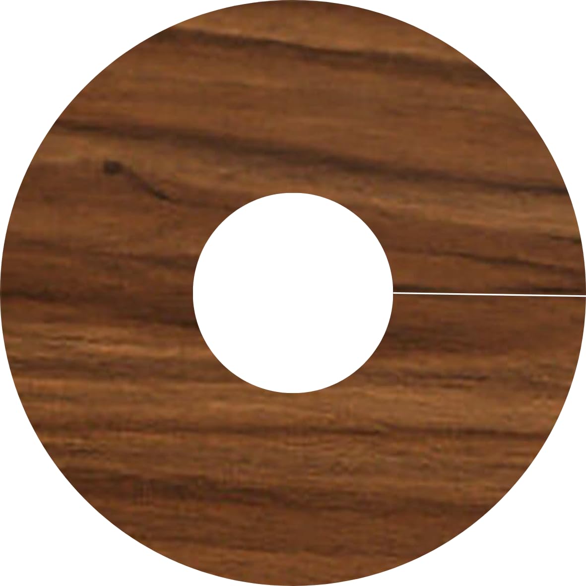 Self-Adhesive Radiator Pipe Covers, Collars, Surrounds, Rose 15mm for Laminate, Engineered, Vinyl Flooring (Walnut)