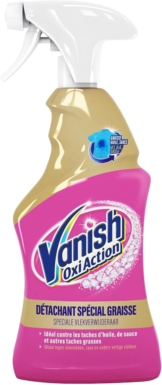 Vanish Pack détachant ultime : Détachant Textile & Raviveur de Blancheur - Poudre 940g + Détachant Textile et Anti-décoloration - Poudre 940g +Pistolet Détachant Textile Puissant avant lavage - 500ml