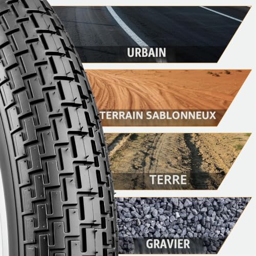 MEGHNA Pneu de vélo 16 x 2,35" + 2 chambres à air + 2 démonte-pneus – Pneus de qualité supérieure pour la vie quotidienne et VTT pour enfants – vue 7